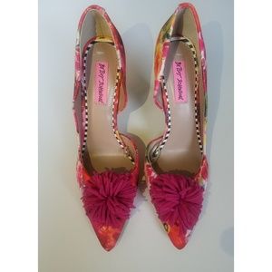 Brand New Betsey Johnson Floral Pumps